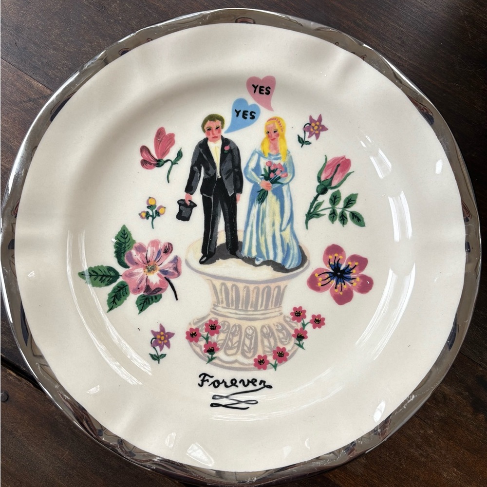 Nathalie Lete for Anthropologie Floral Wedding Plate